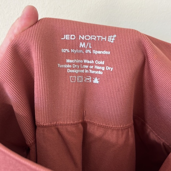 Jed North Pink High Rise Eyelet Full Length Seamless Leggings Size M/L - Picture 9 of 9